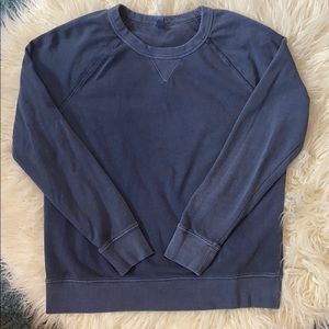 Old Navy Distressed Blue Crew Neck Sweatshirt